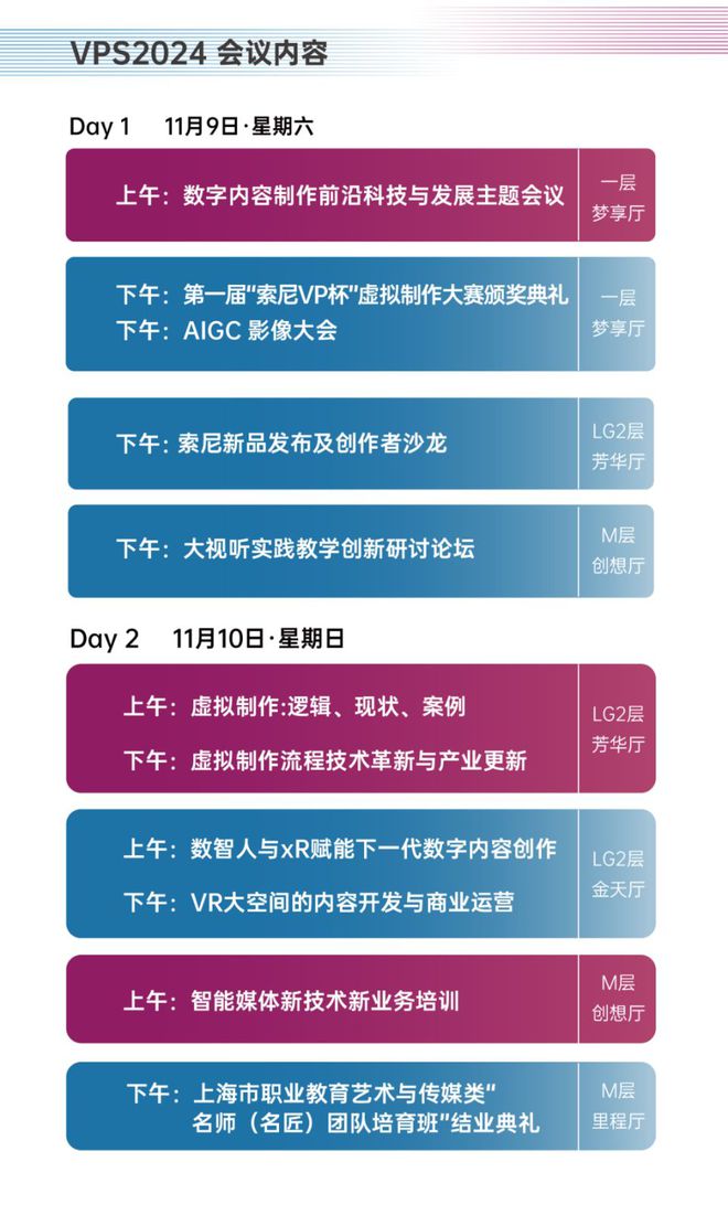 上海國(guó)際虛擬制作大會(huì)VPS2024最全議程及完整嘉賓陣容首度