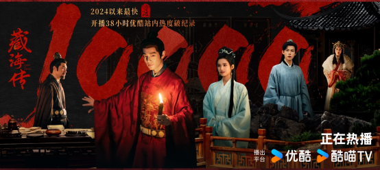 開播38小時熱度破萬優(yōu)酷《藏海傳》成2024以來最快破萬劇(圖1)